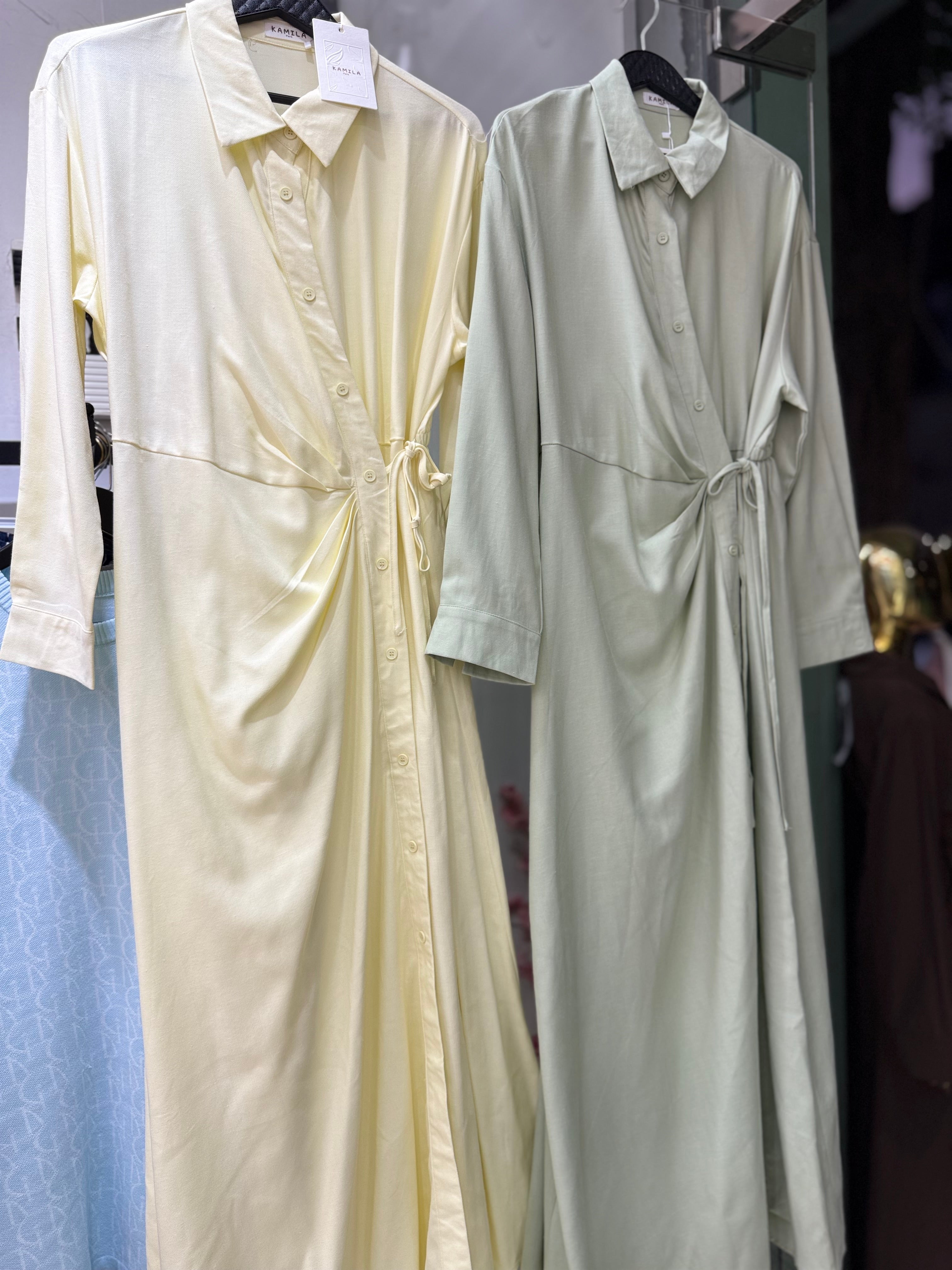 Robe lin kamelia